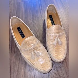 Johnston & Murphy Ostrich Leather Loafers - Made in Italy